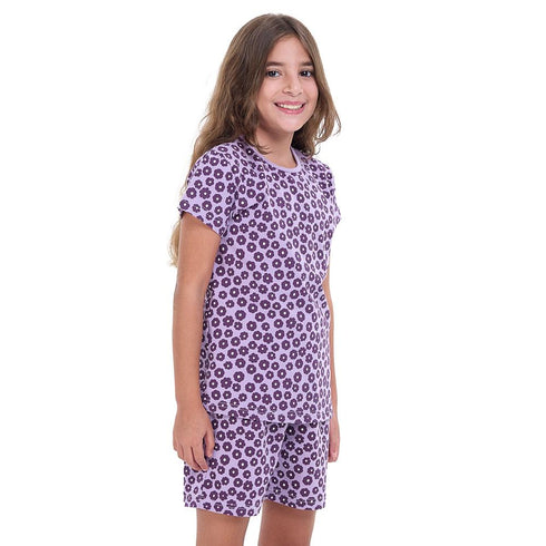 Girls summer pajama set Blossom t-shirt +shorts